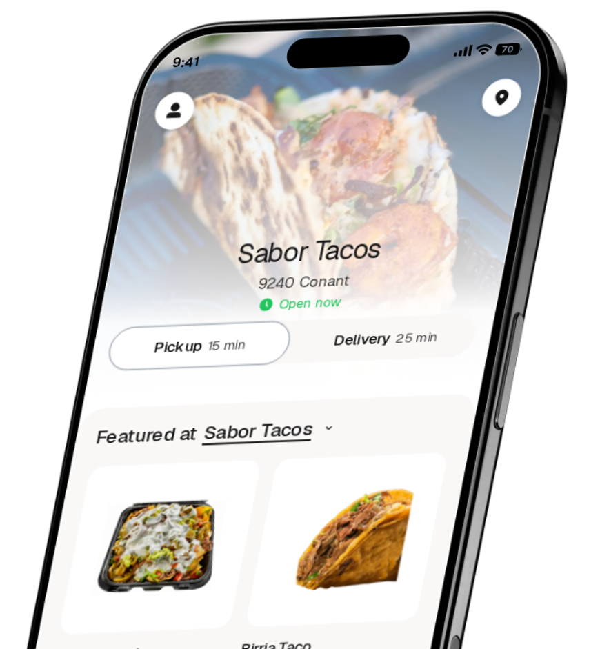 Sabor Tacos app preview